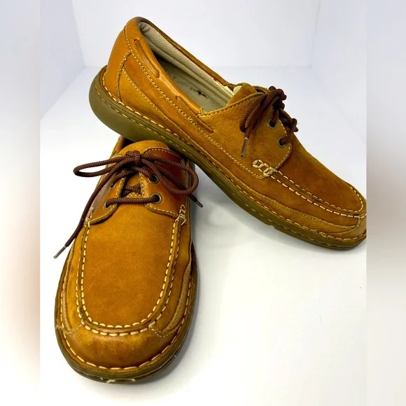 Mens Nunn Bush Comfort Gel Brown Leather Loafer Size 10.5M Amazon.com | Nunn Bush Cam Moc Toe Slip-On Brown Crazy Horse  main image 4